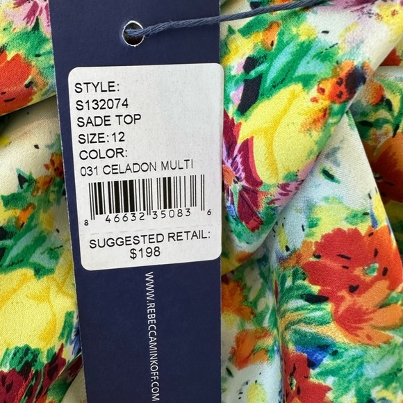 Rebecca Minkoff Sade Floral Print Silk Blouse - Picture 8 of 11